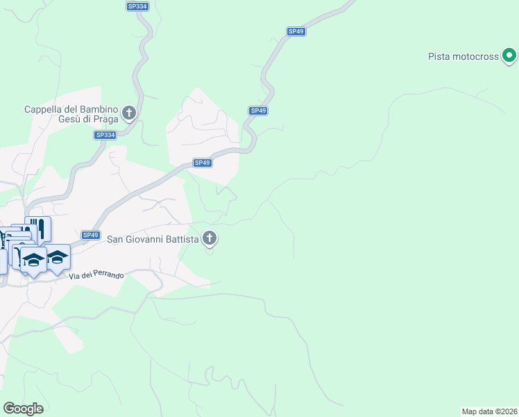 map of restaurants, bars, coffee shops, grocery stores, and more near 7 SP49 in Sassello
