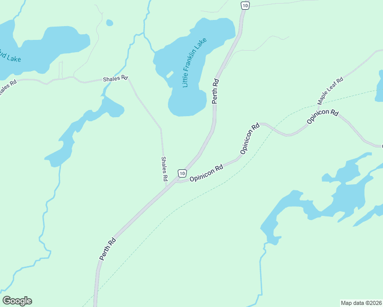 map of restaurants, bars, coffee shops, grocery stores, and more near 6213 Perth Road in South Frontenac