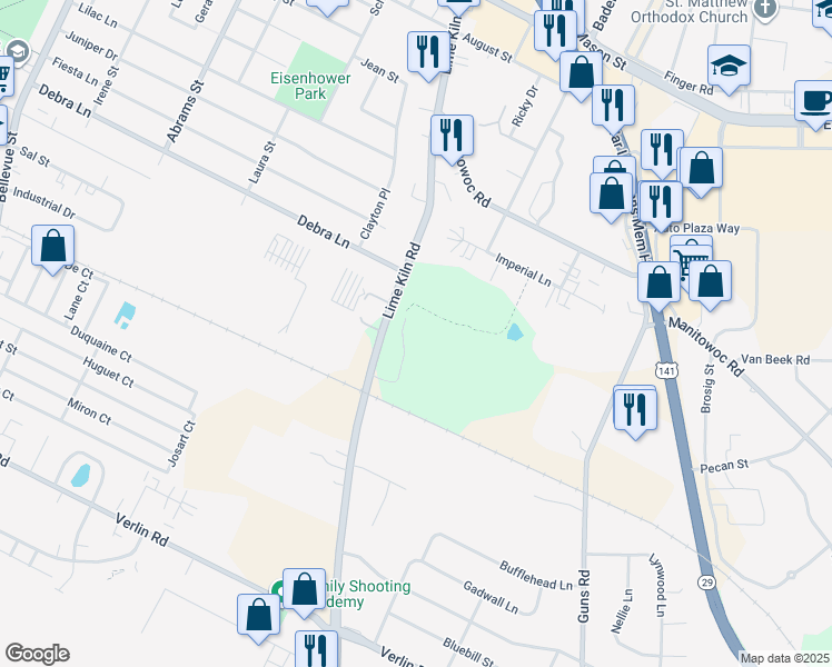 map of restaurants, bars, coffee shops, grocery stores, and more near 1315 Lime Kiln Road in Bellevue