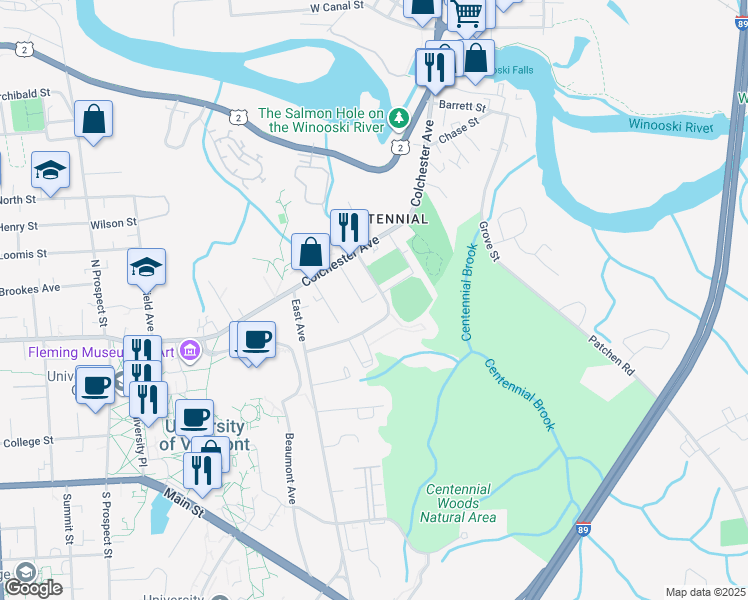 map of restaurants, bars, coffee shops, grocery stores, and more near 32 Thibault Parkway in Burlington
