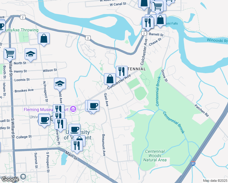 map of restaurants, bars, coffee shops, grocery stores, and more near 20 Latham Court in Burlington