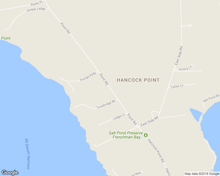 map of restaurants, bars, coffee shops, grocery stores, and more near 717 Point Road in Hancock