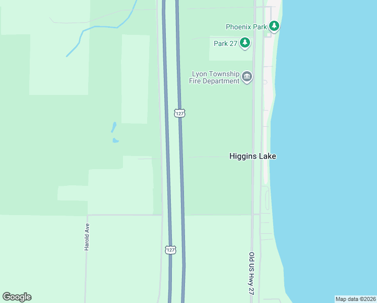 map of restaurants, bars, coffee shops, grocery stores, and more near U.S. 127 in Roscommon