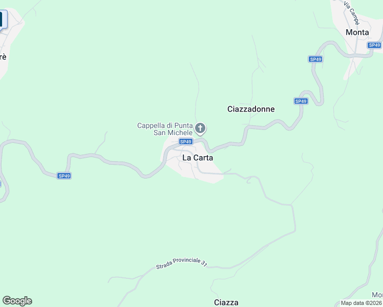 map of restaurants, bars, coffee shops, grocery stores, and more near 43 Strada Provinciale 31 in La Carta