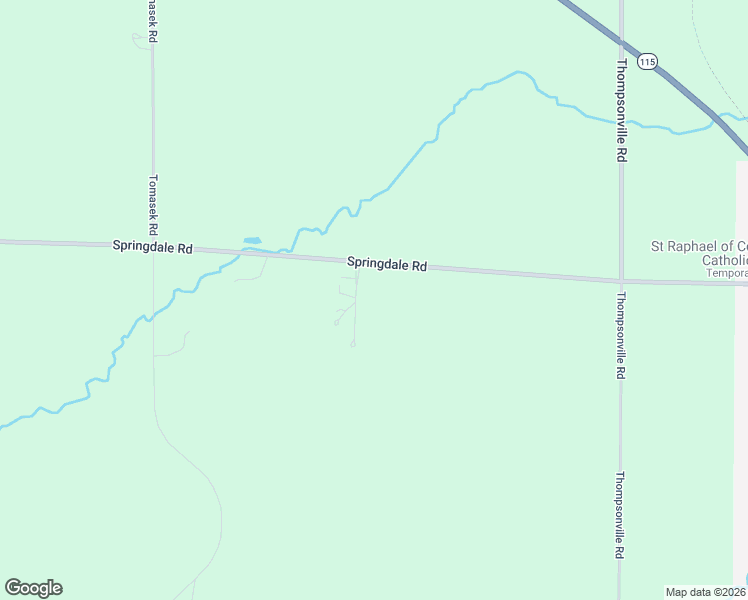 map of restaurants, bars, coffee shops, grocery stores, and more near 17243-17999 Springdale Road in Thompsonville