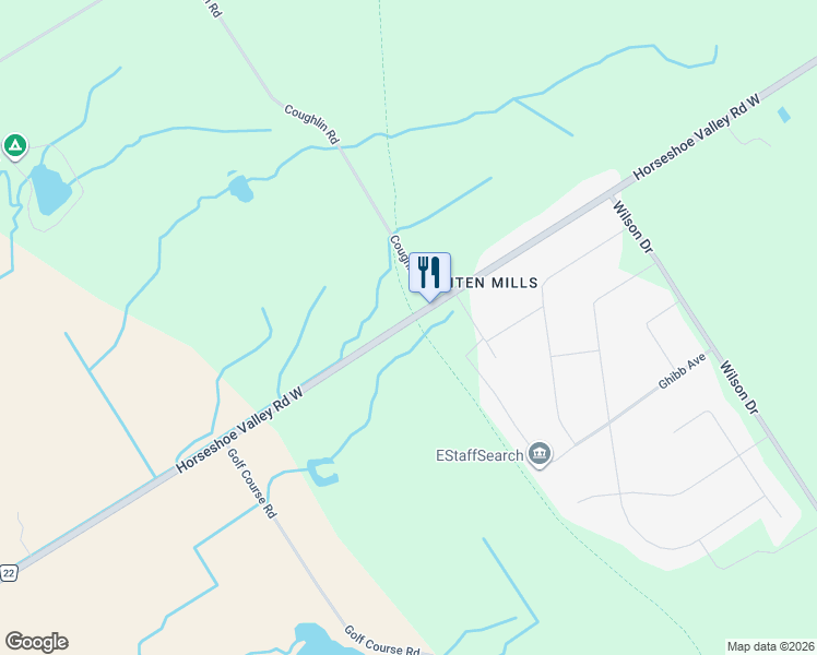 map of restaurants, bars, coffee shops, grocery stores, and more near 4047 Horseshoe Valley Road West in Minesing