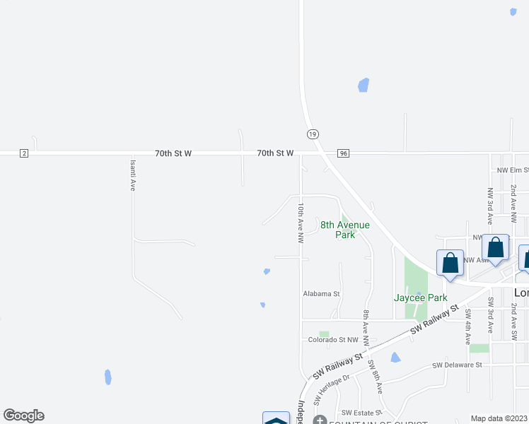 map of restaurants, bars, coffee shops, grocery stores, and more near 1042 Deer Ridge Court Northwest in Lonsdale