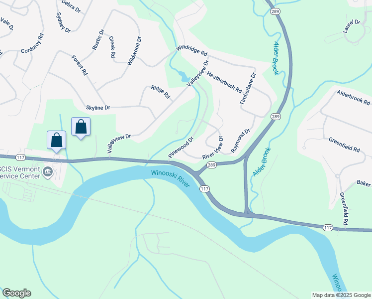 map of restaurants, bars, coffee shops, grocery stores, and more near 4 River View Drive in Essex