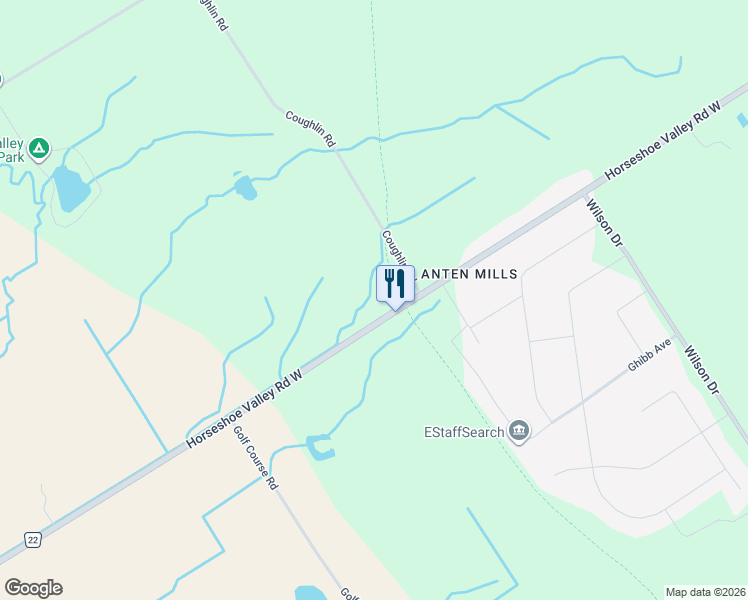 map of restaurants, bars, coffee shops, grocery stores, and more near 4056 Horseshoe Valley Road West in Minesing