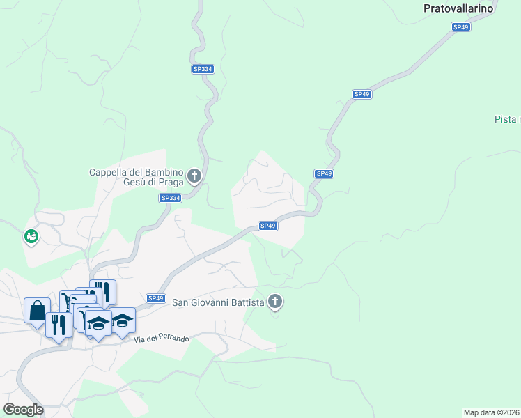 map of restaurants, bars, coffee shops, grocery stores, and more near 9 Località Brigiola in Sassello