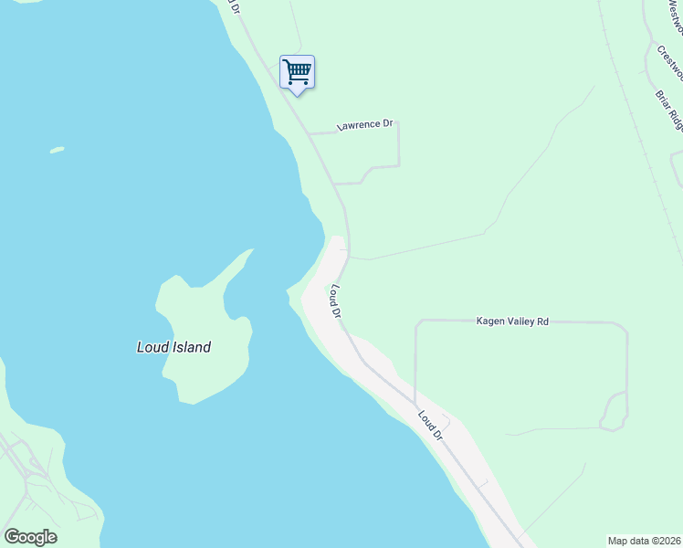 map of restaurants, bars, coffee shops, grocery stores, and more near 6861-7073 Loud Drive in Oscoda Township