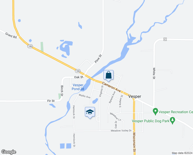 map of restaurants, bars, coffee shops, grocery stores, and more near 6584 Cameron Avenue in Vesper