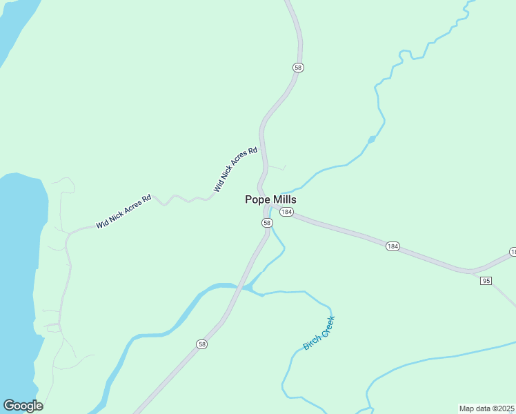 map of restaurants, bars, coffee shops, grocery stores, and more near 7937 New York 58 in Hammond