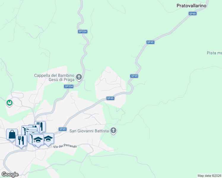 map of restaurants, bars, coffee shops, grocery stores, and more near 9 Località Brigiola in Sassello