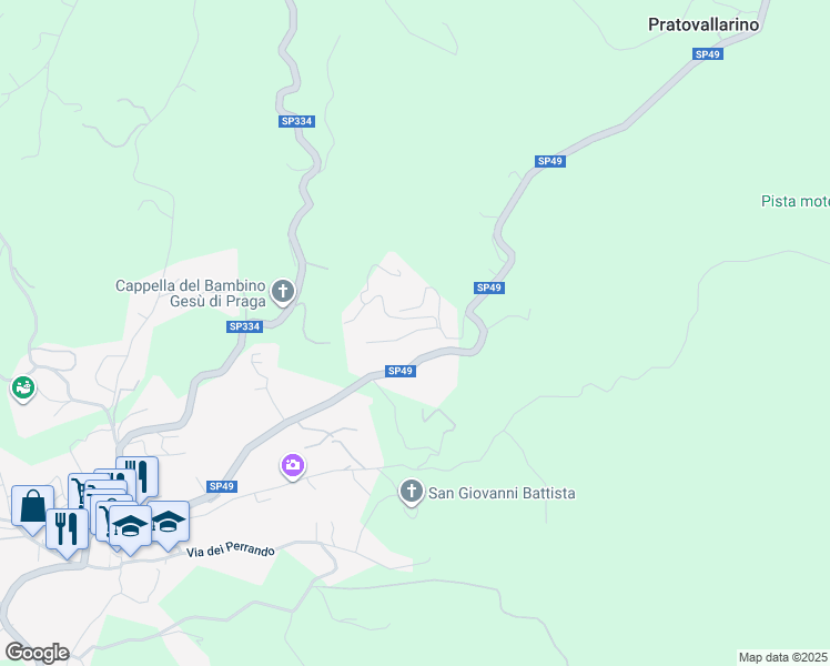 map of restaurants, bars, coffee shops, grocery stores, and more near 52 SP49 in Sassello