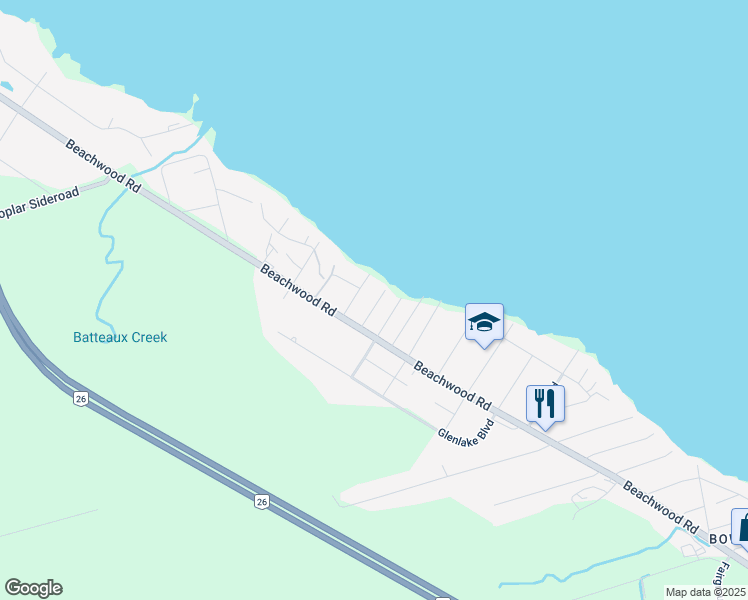 map of restaurants, bars, coffee shops, grocery stores, and more near 19 A Lane in Collingwood