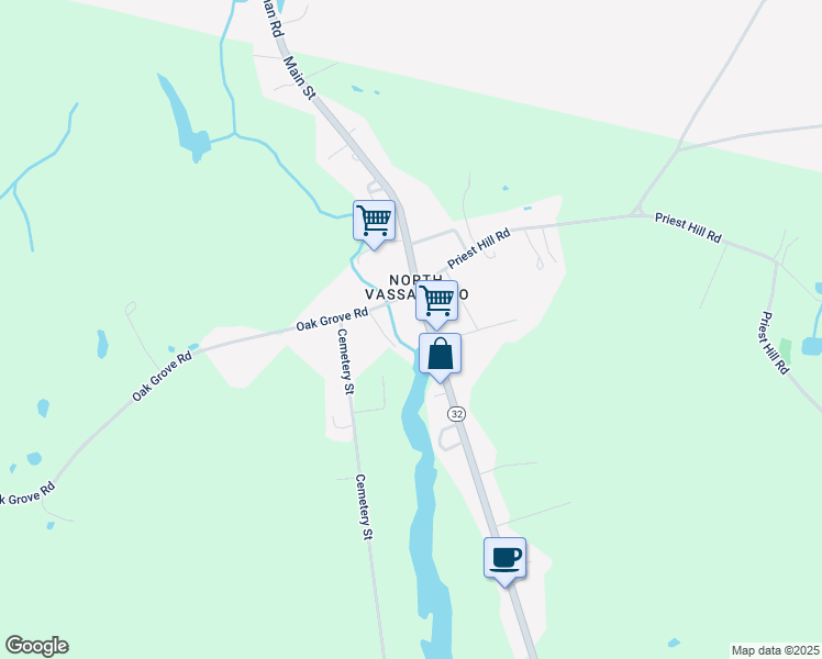 map of restaurants, bars, coffee shops, grocery stores, and more near in Vassalboro