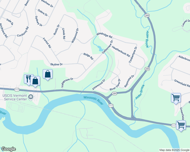 map of restaurants, bars, coffee shops, grocery stores, and more near 5 Kurk Drive in Essex