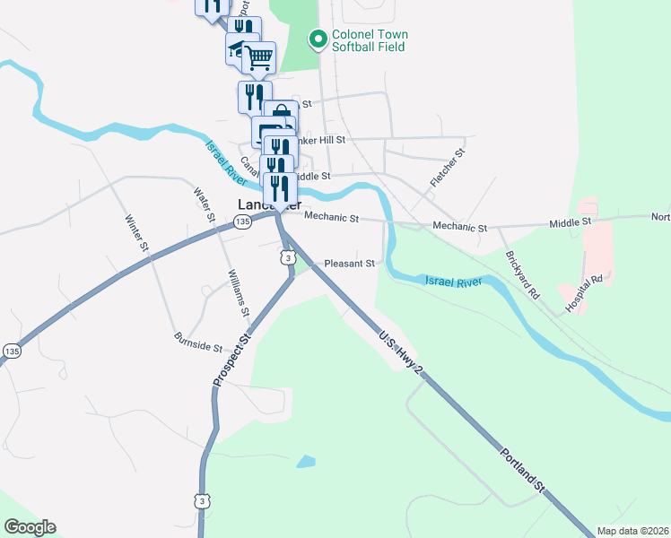 map of restaurants, bars, coffee shops, grocery stores, and more near 1867 Pleasant Street in Lancaster