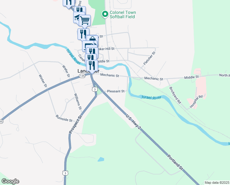 map of restaurants, bars, coffee shops, grocery stores, and more near 1867 Pleasant Street in Lancaster
