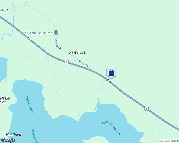 map of restaurants, bars, coffee shops, grocery stores, and more near 75 U.S. 1 in Gouldsboro