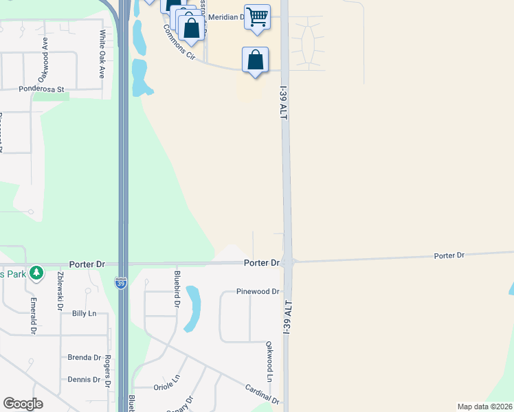 map of restaurants, bars, coffee shops, grocery stores, and more near 5572 Porter Drive in Stevens Point