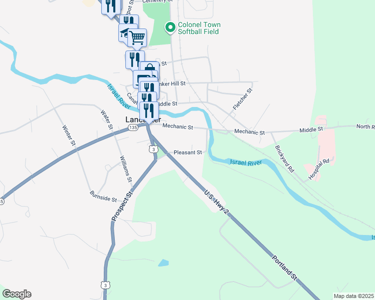 map of restaurants, bars, coffee shops, grocery stores, and more near 1867 Pleasant Street in Lancaster