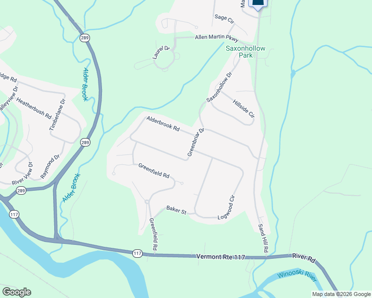 map of restaurants, bars, coffee shops, grocery stores, and more near 36 Greenbriar Drive in Essex Junction
