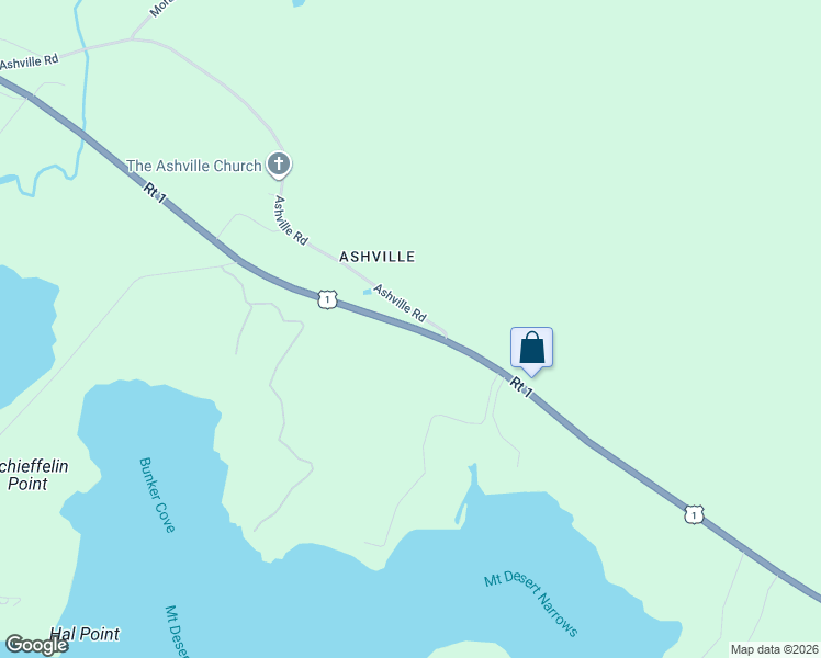 map of restaurants, bars, coffee shops, grocery stores, and more near 75 U.S. 1 in Gouldsboro