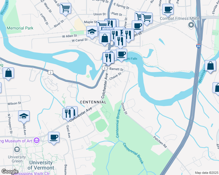 map of restaurants, bars, coffee shops, grocery stores, and more near 20 Calarco Court in Burlington