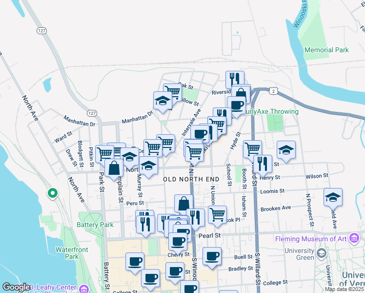 map of restaurants, bars, coffee shops, grocery stores, and more near 21 Cloarec Court in Burlington