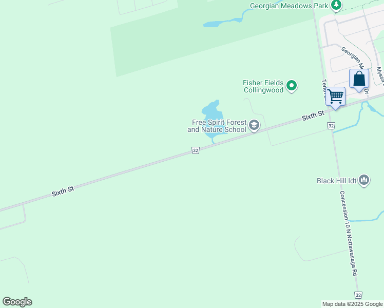 map of restaurants, bars, coffee shops, grocery stores, and more near 964 Sixth Street in Collingwood