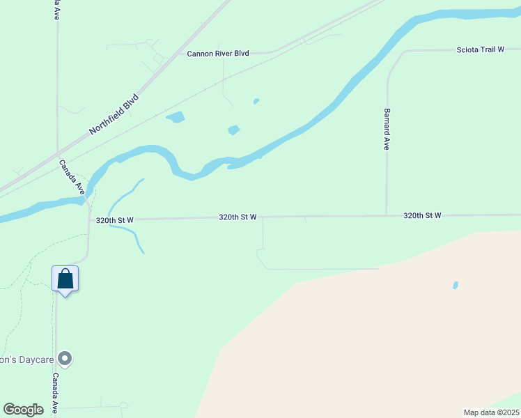 map of restaurants, bars, coffee shops, grocery stores, and more near 2549 320th Street West in Northfield