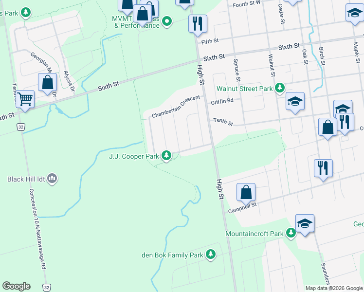 map of restaurants, bars, coffee shops, grocery stores, and more near 341 Holden Street in Collingwood