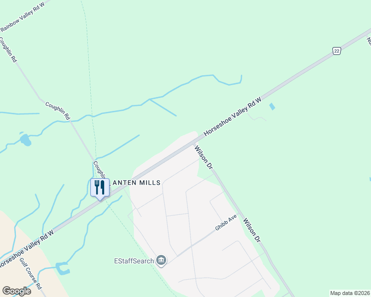 map of restaurants, bars, coffee shops, grocery stores, and more near 3915 Simcoe 22 in Minesing