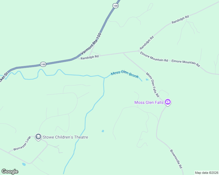 map of restaurants, bars, coffee shops, grocery stores, and more near 176 High Meadow Road in Stowe