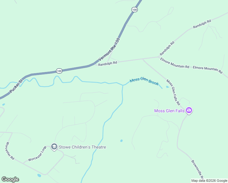 map of restaurants, bars, coffee shops, grocery stores, and more near 176 High Meadow Rd in Stowe