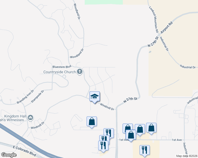 map of restaurants, bars, coffee shops, grocery stores, and more near 613 North 27th Street in Spearfish