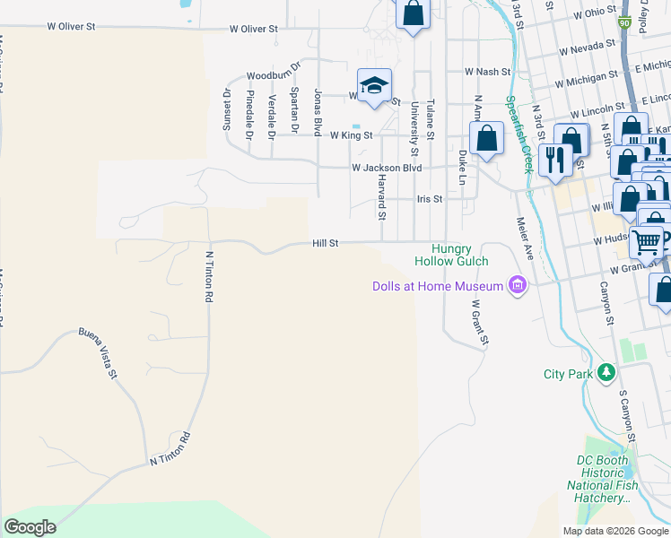 map of restaurants, bars, coffee shops, grocery stores, and more near in Spearfish