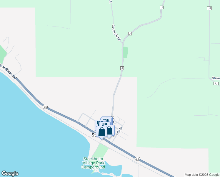 map of restaurants, bars, coffee shops, grocery stores, and more near W12154 2nd Street in Stockholm