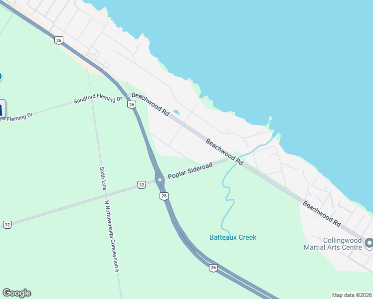 map of restaurants, bars, coffee shops, grocery stores, and more near 91 Summer View Avenue in Collingwood