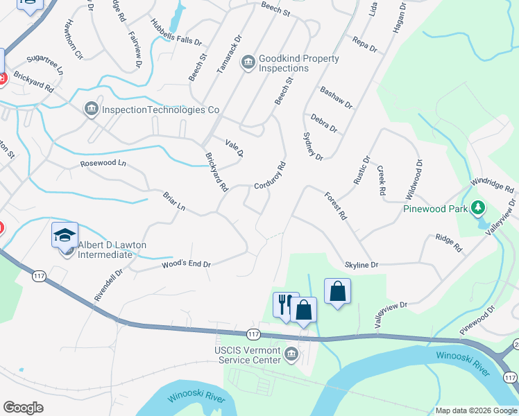 map of restaurants, bars, coffee shops, grocery stores, and more near 12 Kiln Road in Essex