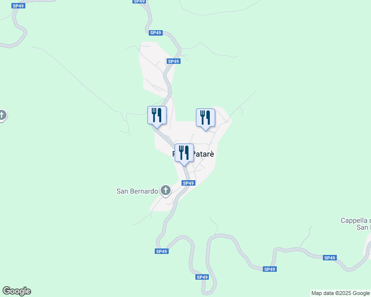 map of restaurants, bars, coffee shops, grocery stores, and more near 26 Strada Provinciale 49 in Palo-pataré