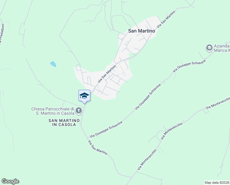 map of restaurants, bars, coffee shops, grocery stores, and more near 16 Via Papa Giovanni XXIII in San Martino