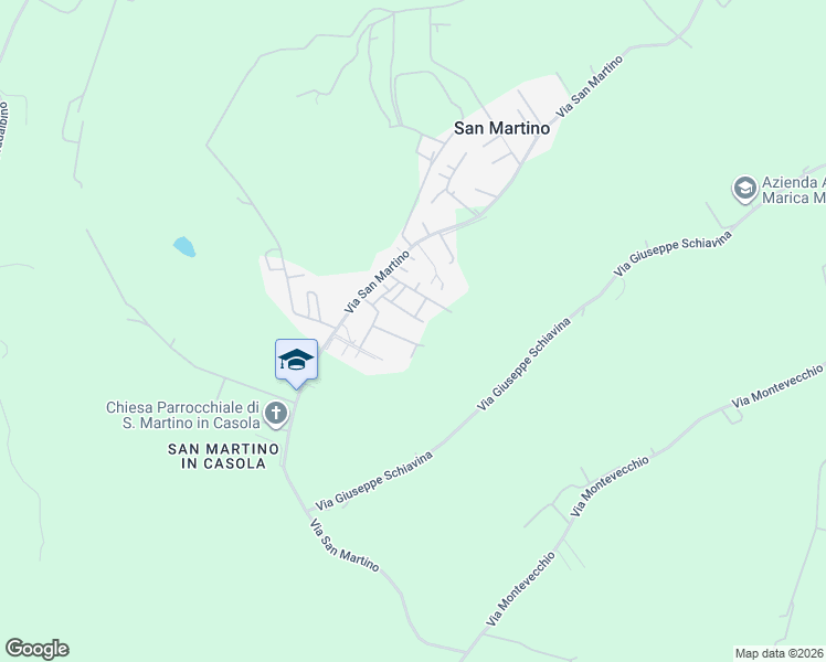map of restaurants, bars, coffee shops, grocery stores, and more near 16 Via Papa Giovanni XXIII in San Martino