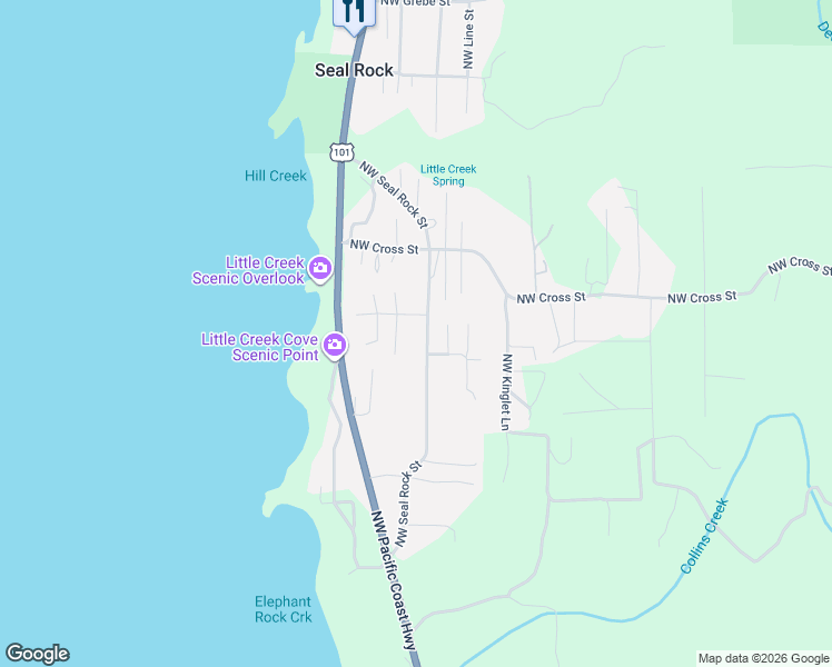 map of restaurants, bars, coffee shops, grocery stores, and more near 8782-8906 NW Seal Rock St in Lincoln