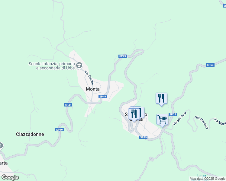 map of restaurants, bars, coffee shops, grocery stores, and more near 41 SP49 in Monta