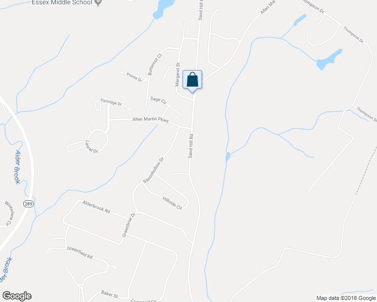 map of restaurants, bars, coffee shops, grocery stores, and more near 82 Sand Hill Road in Essex