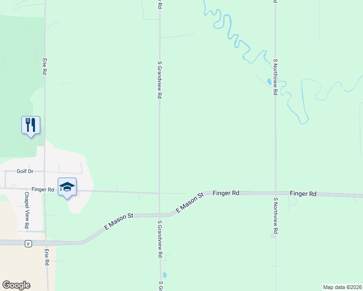 map of restaurants, bars, coffee shops, grocery stores, and more near 531 South Grandview Road in Green Bay