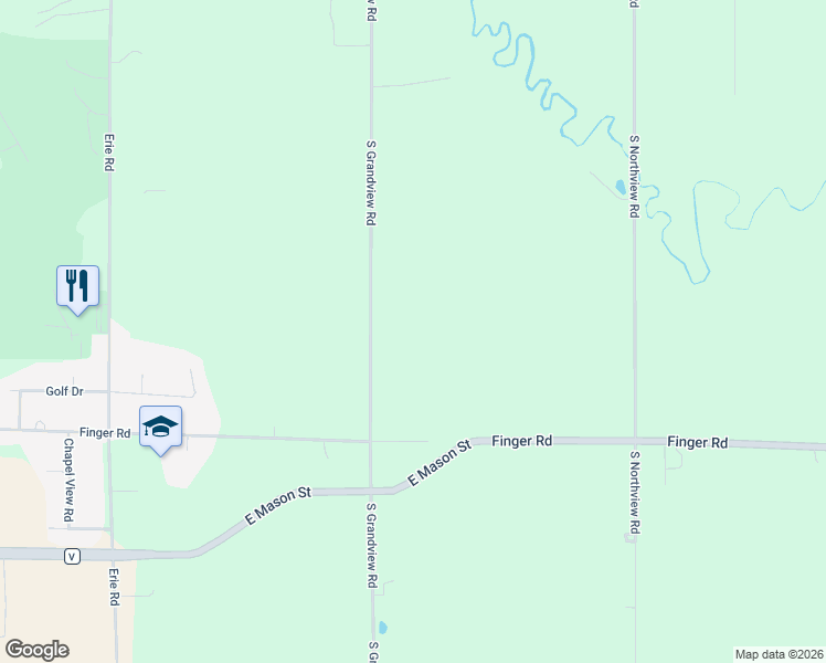 map of restaurants, bars, coffee shops, grocery stores, and more near 531 South Grandview Road in Green Bay